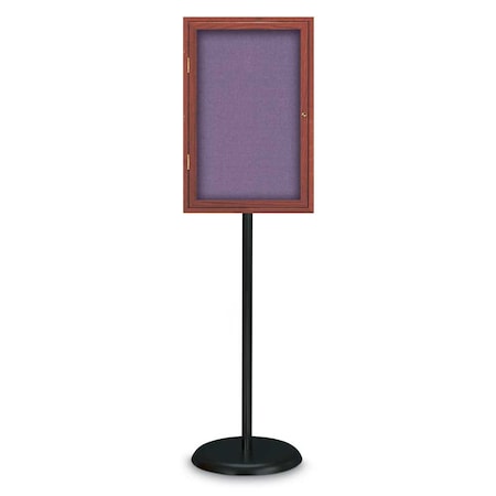 United Visual Products Corkboard, Double Door, Radius Frame, 60x36", White/Cobalt UV7004-WHITE-COBACC